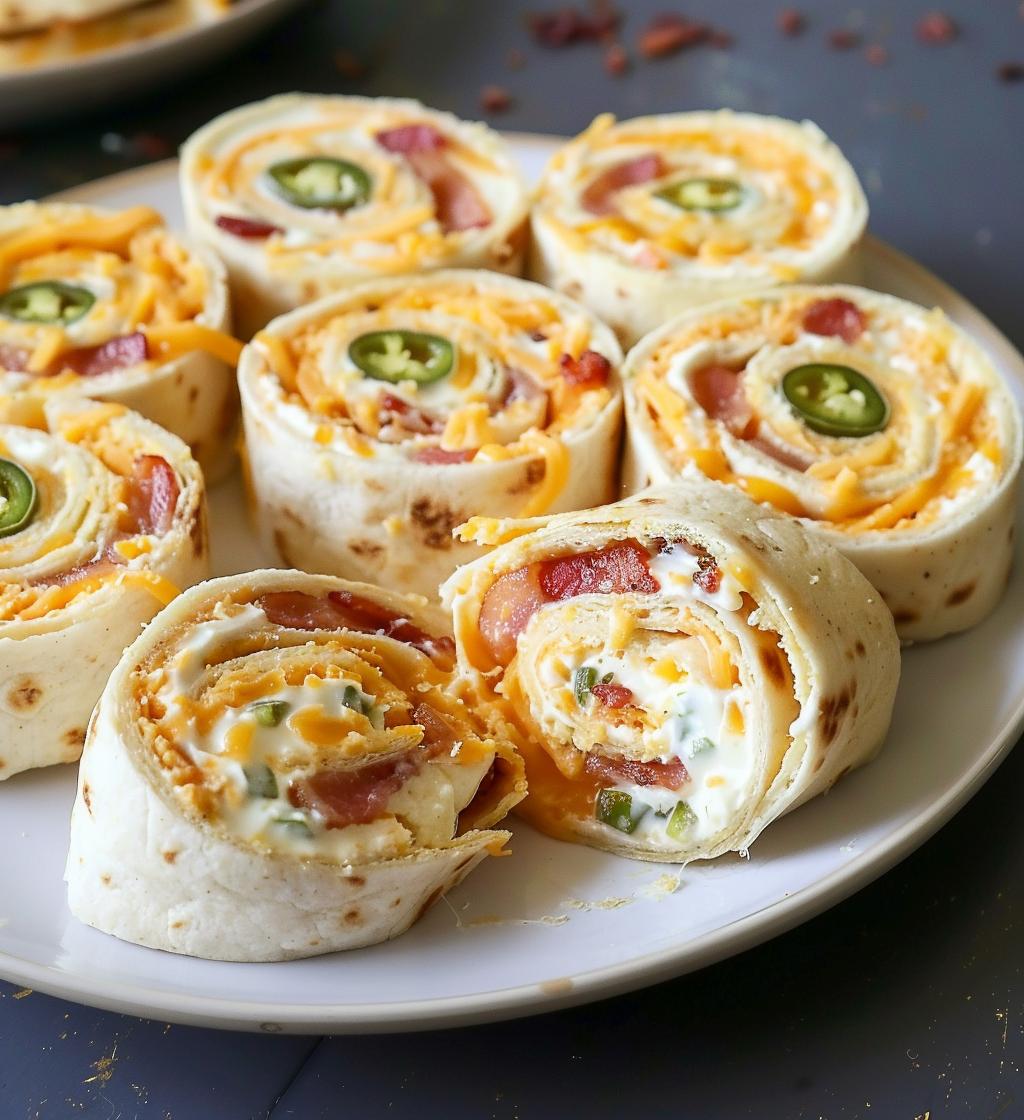 Cheesy Bacon Jalapeño Pinwheels - detail 1