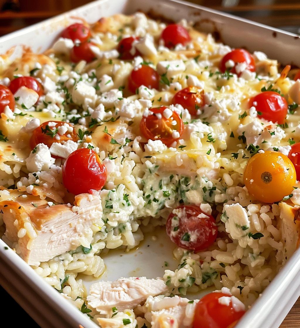 Chicken Tzatziki Rice Bake
