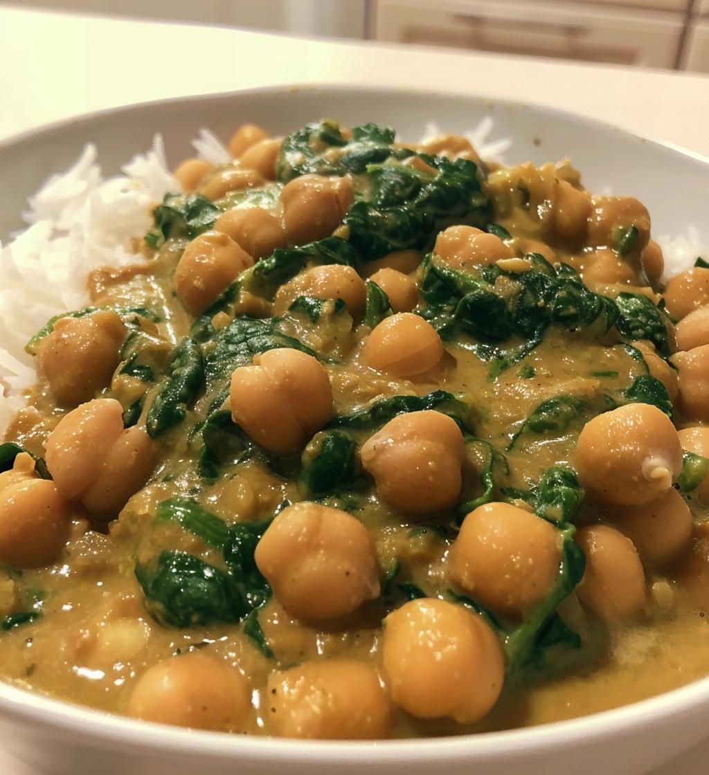 Chickpea & Spinach Curry - detail 1