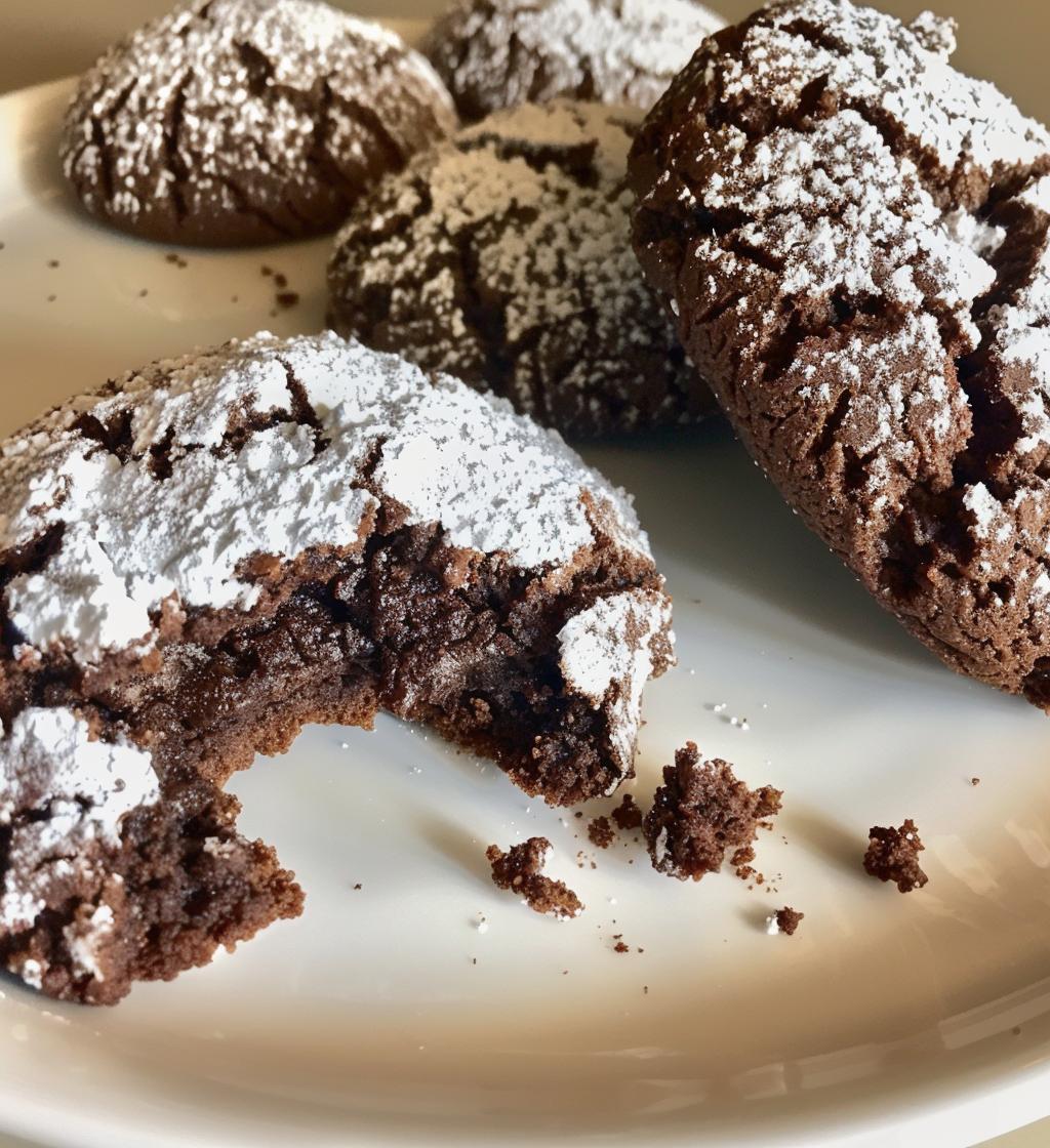 Chocolate crinkle cookies - detail 1