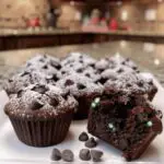 Chocolate peppermint muffins