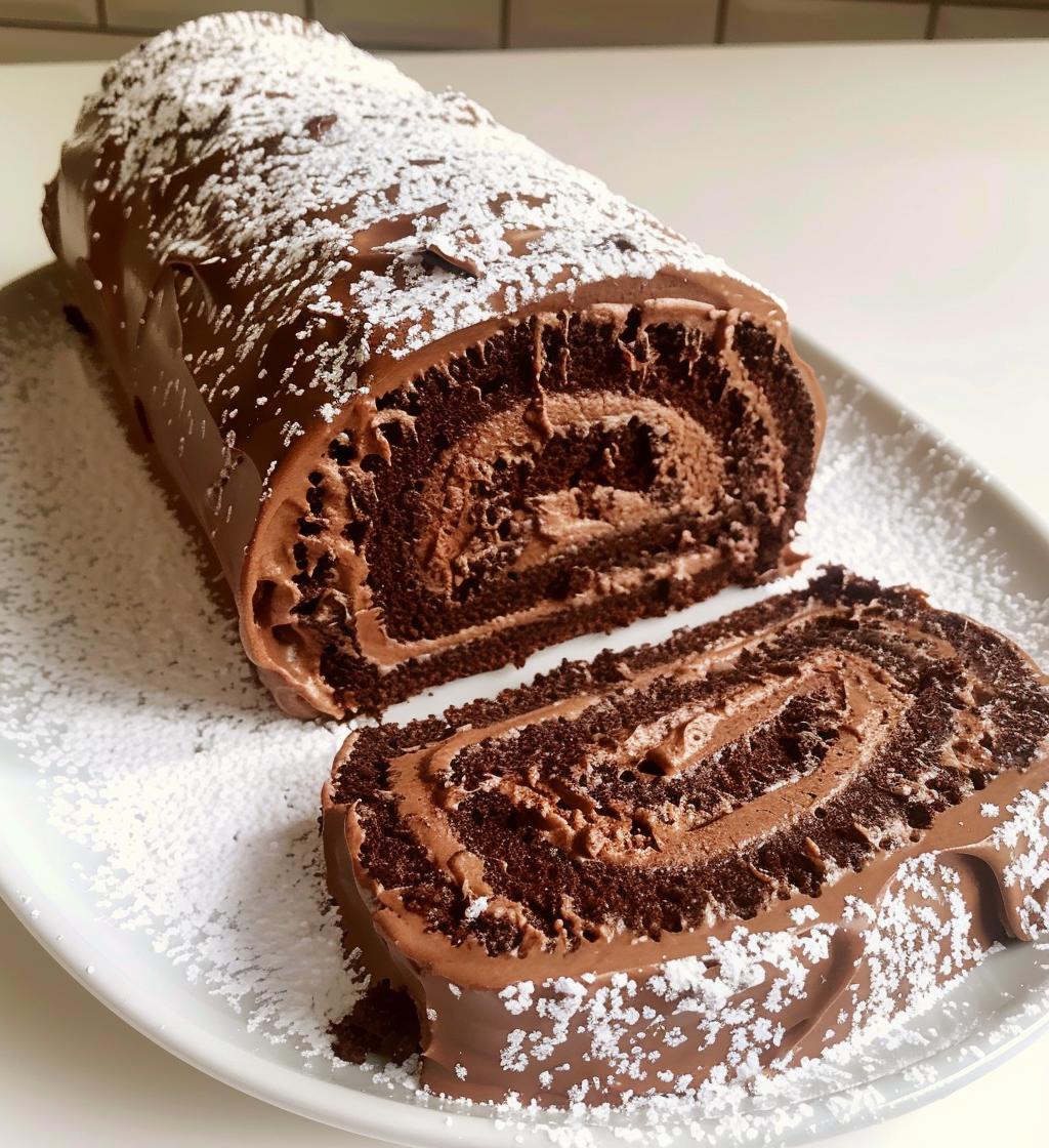 Chocolate yule log