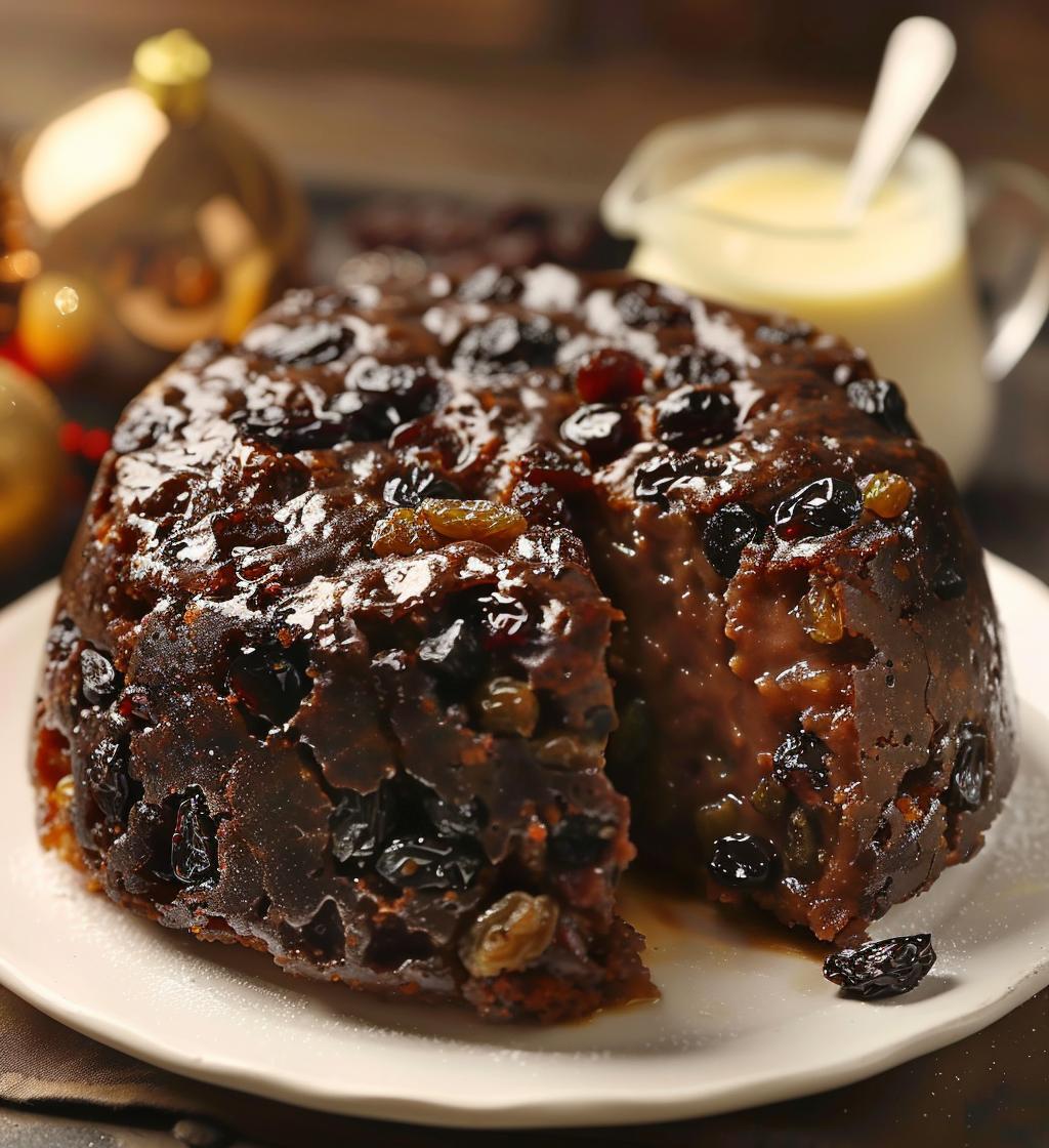 Christmas pudding - detail 1
