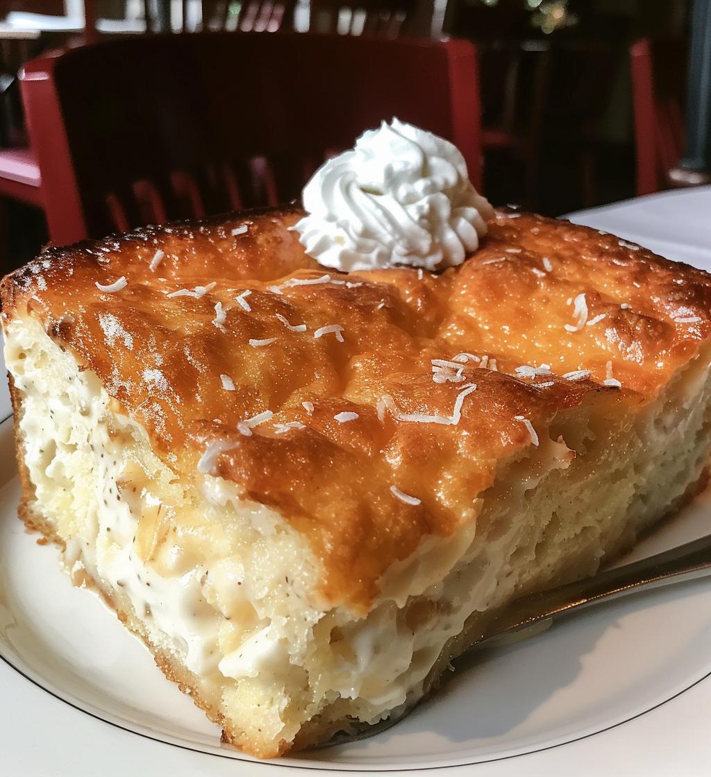 Coconut Cheesecake Bread Pudding
