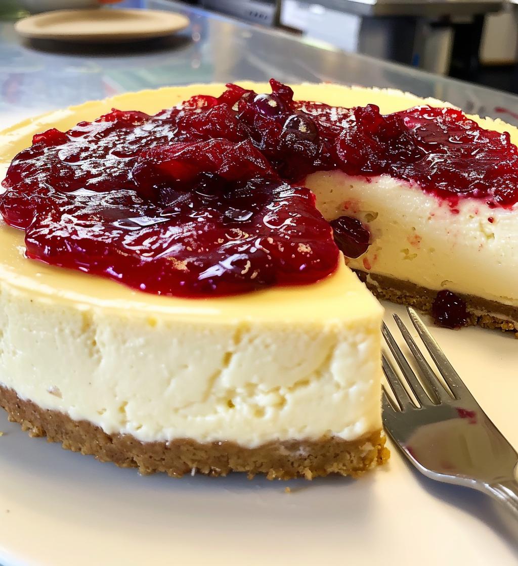 Cranberry cheesecake
