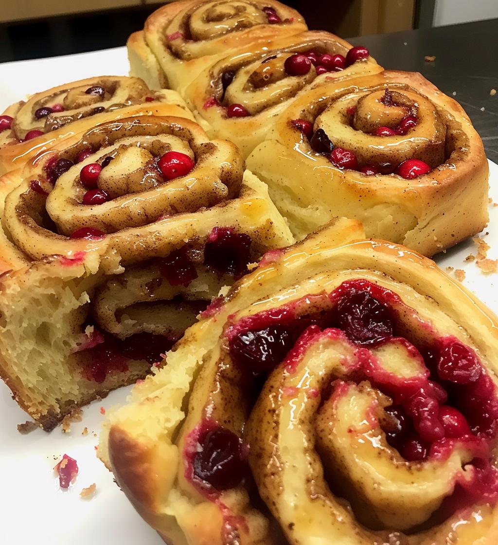 Cranberry cinnamon rolls