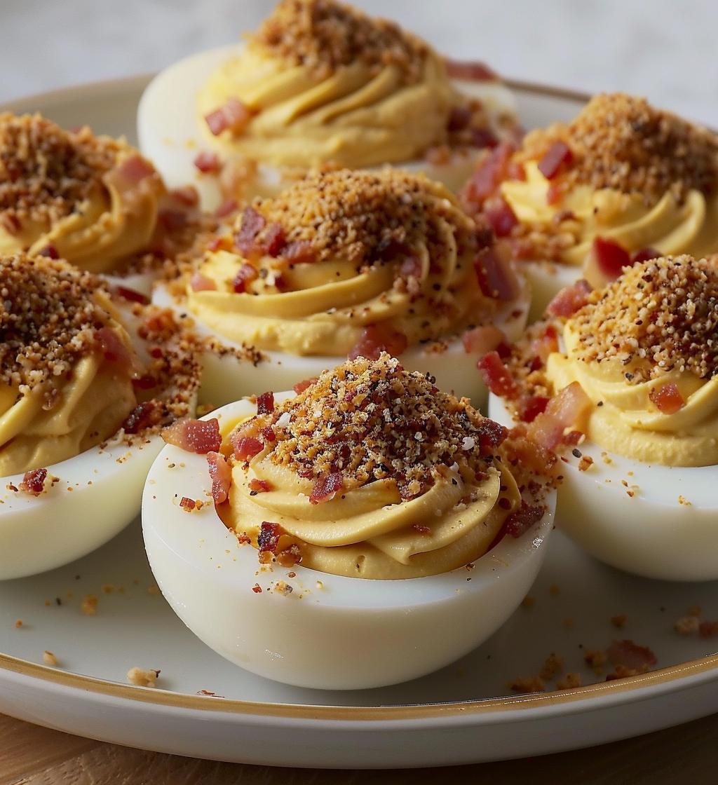 Deviled Eggs with Crispy Bacon
