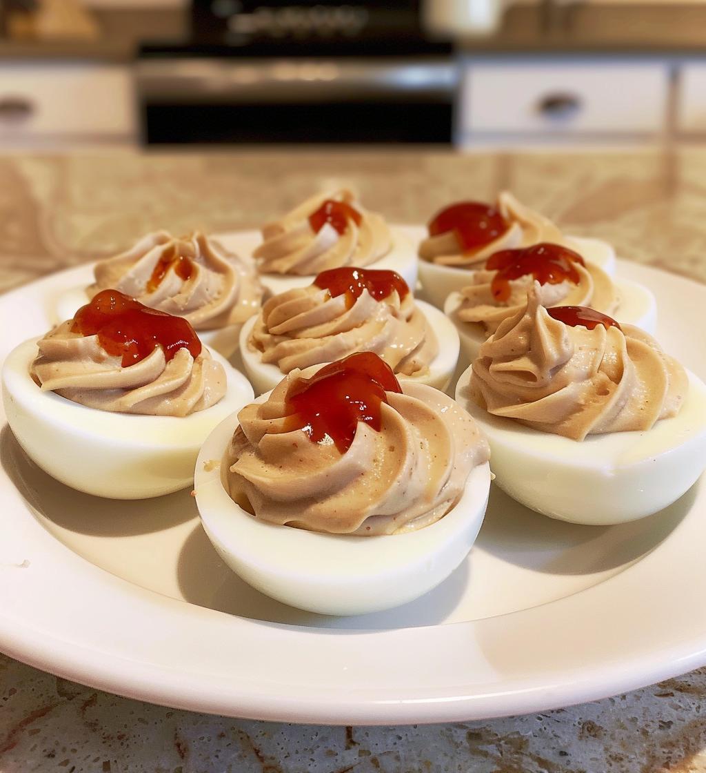 Deviled Eggs with Pepper Jelly - detail 1