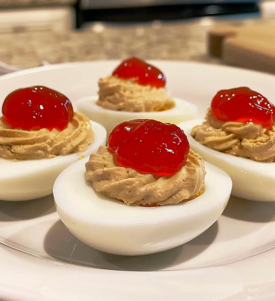 Deviled Eggs with Pepper Jelly