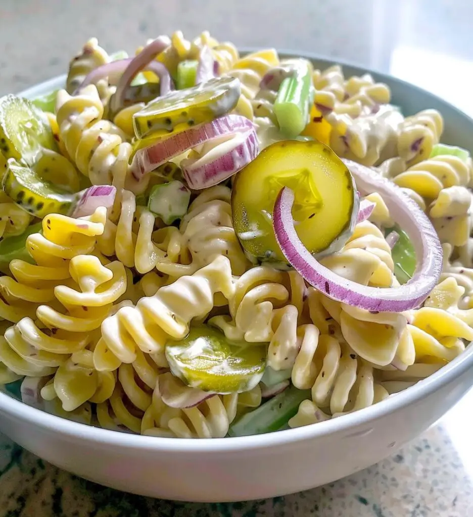 Dill Pickle Pasta Salad