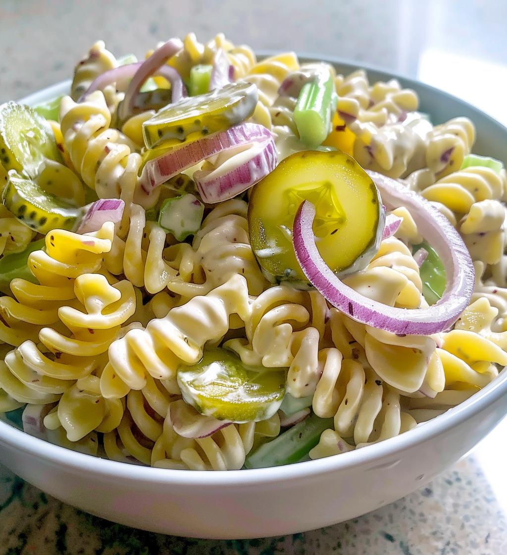 Dill Pickle Pasta Salad