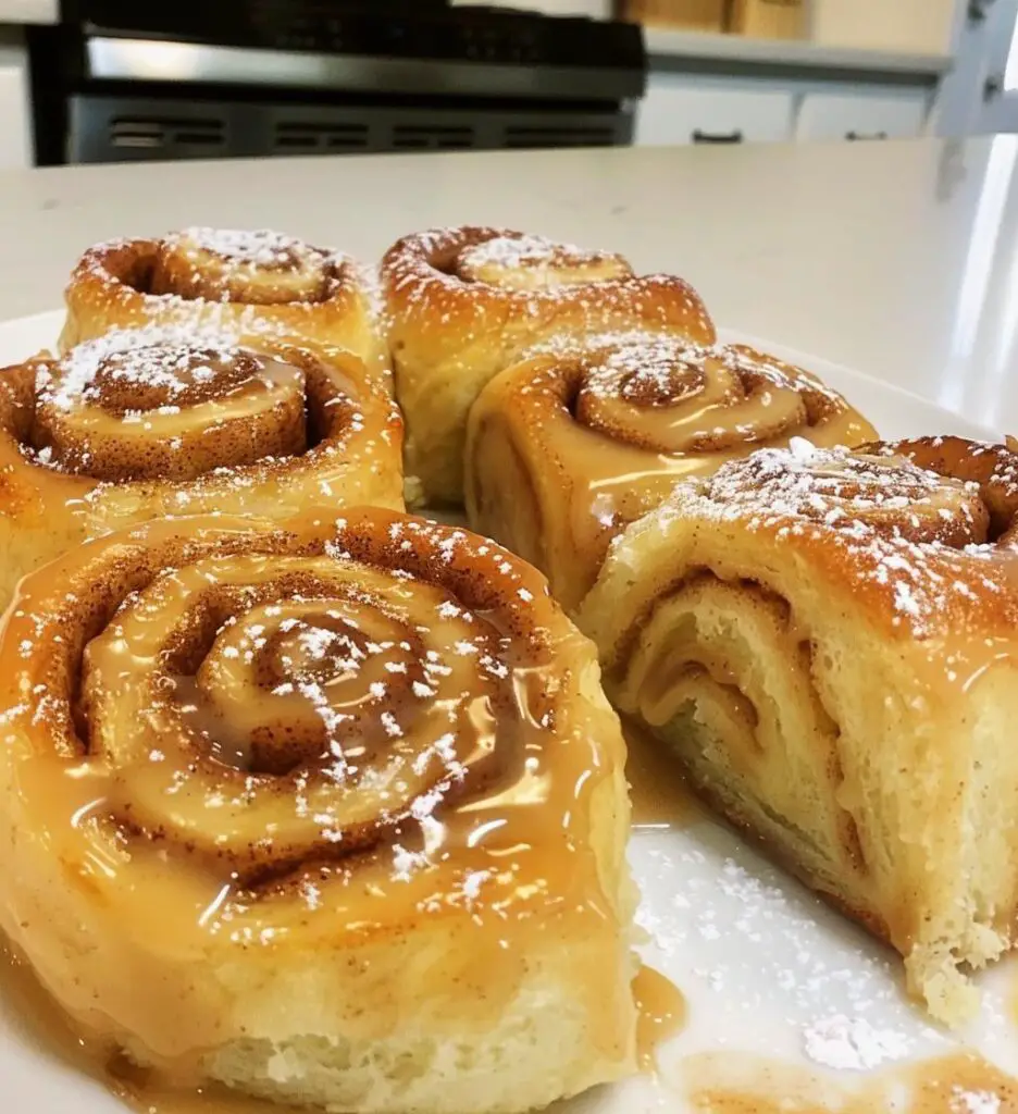 Eggnog cinnamon rolls