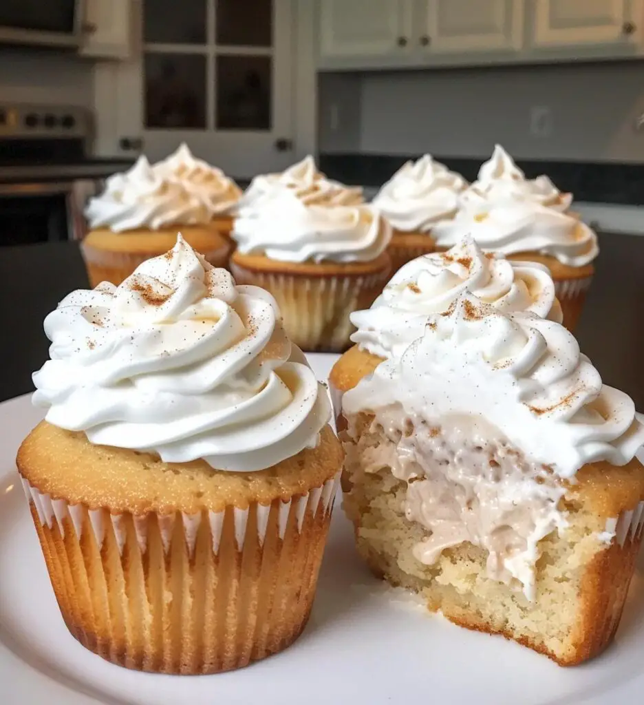 Eggnog cupcakes