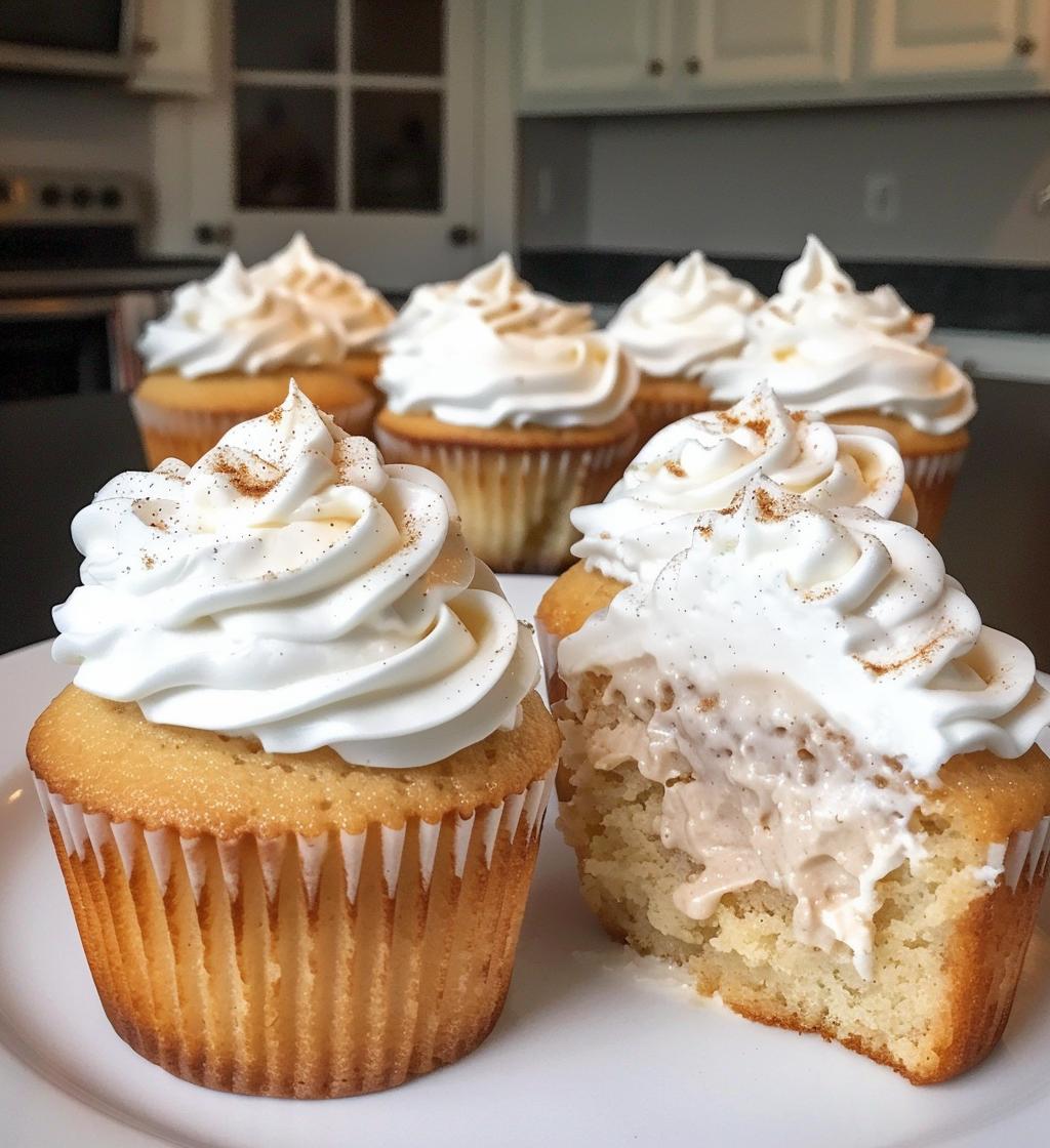 Eggnog cupcakes