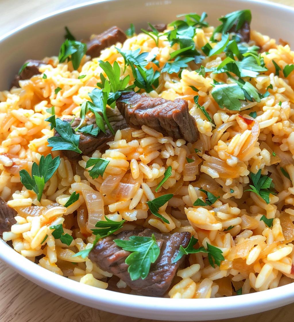 Garlic Butter Beef Rice
