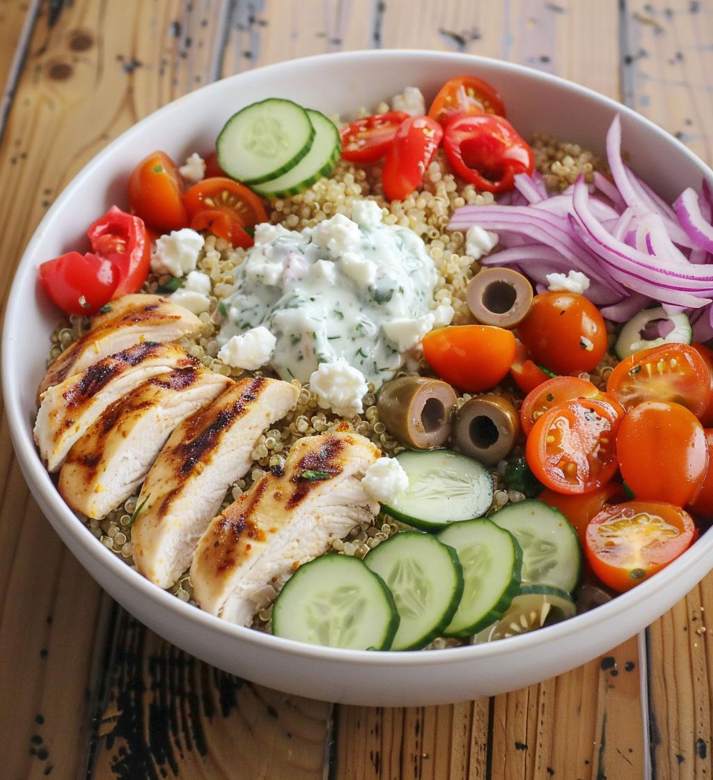 Greek Chicken Bowl with Tzatziki - detail 1