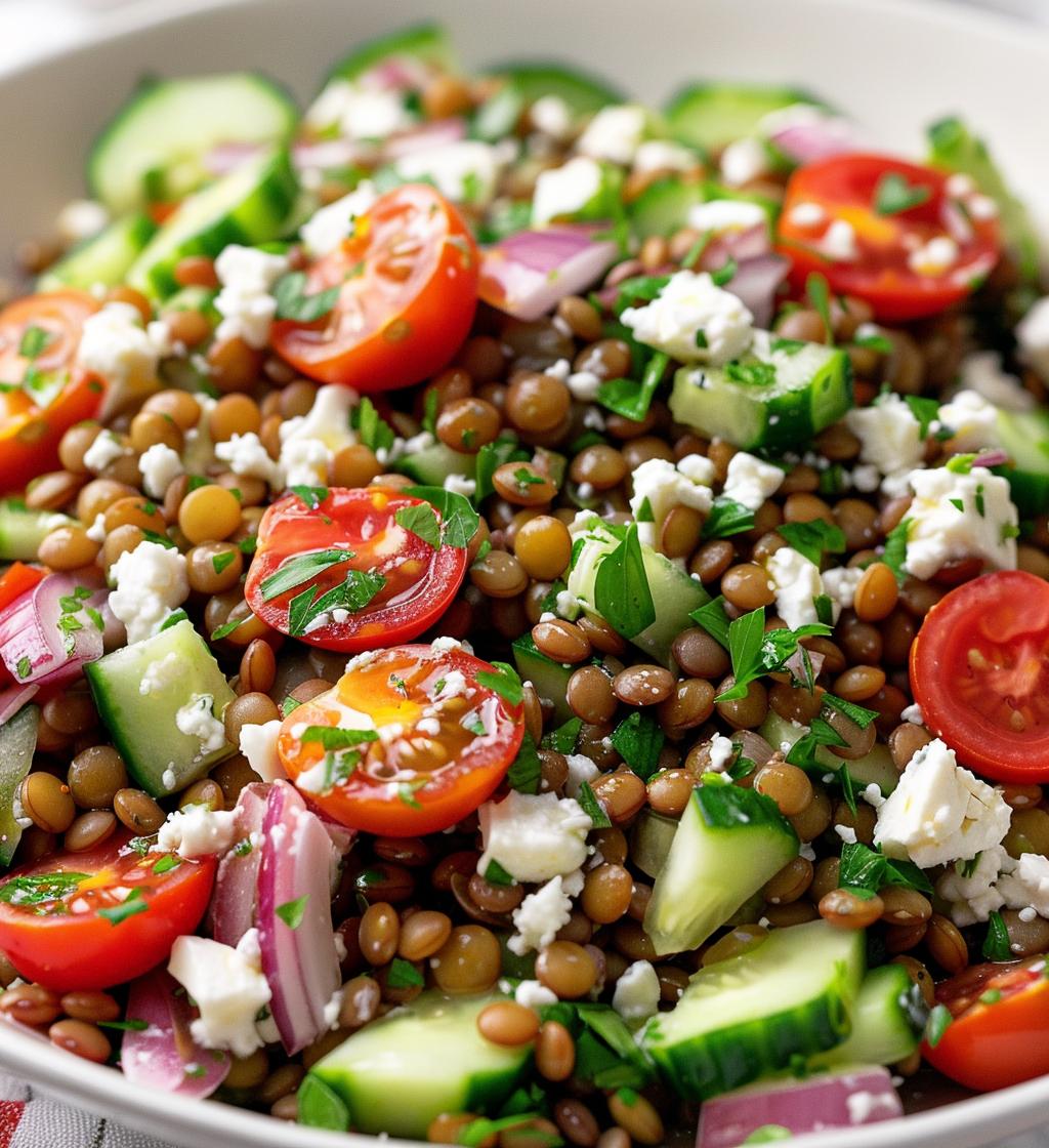 Greek Lentil Salad with Feta