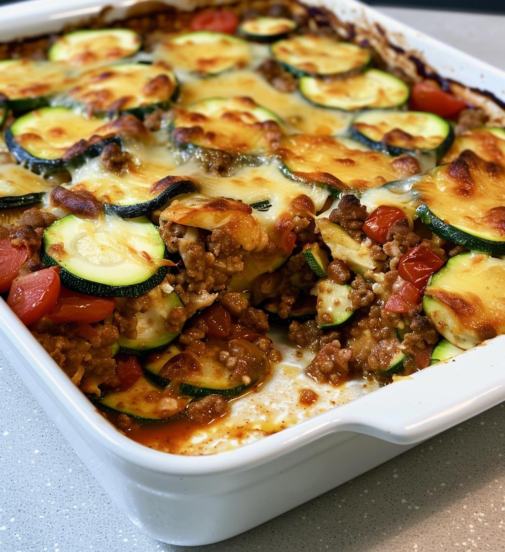 Ground Turkey Zucchini Casserole