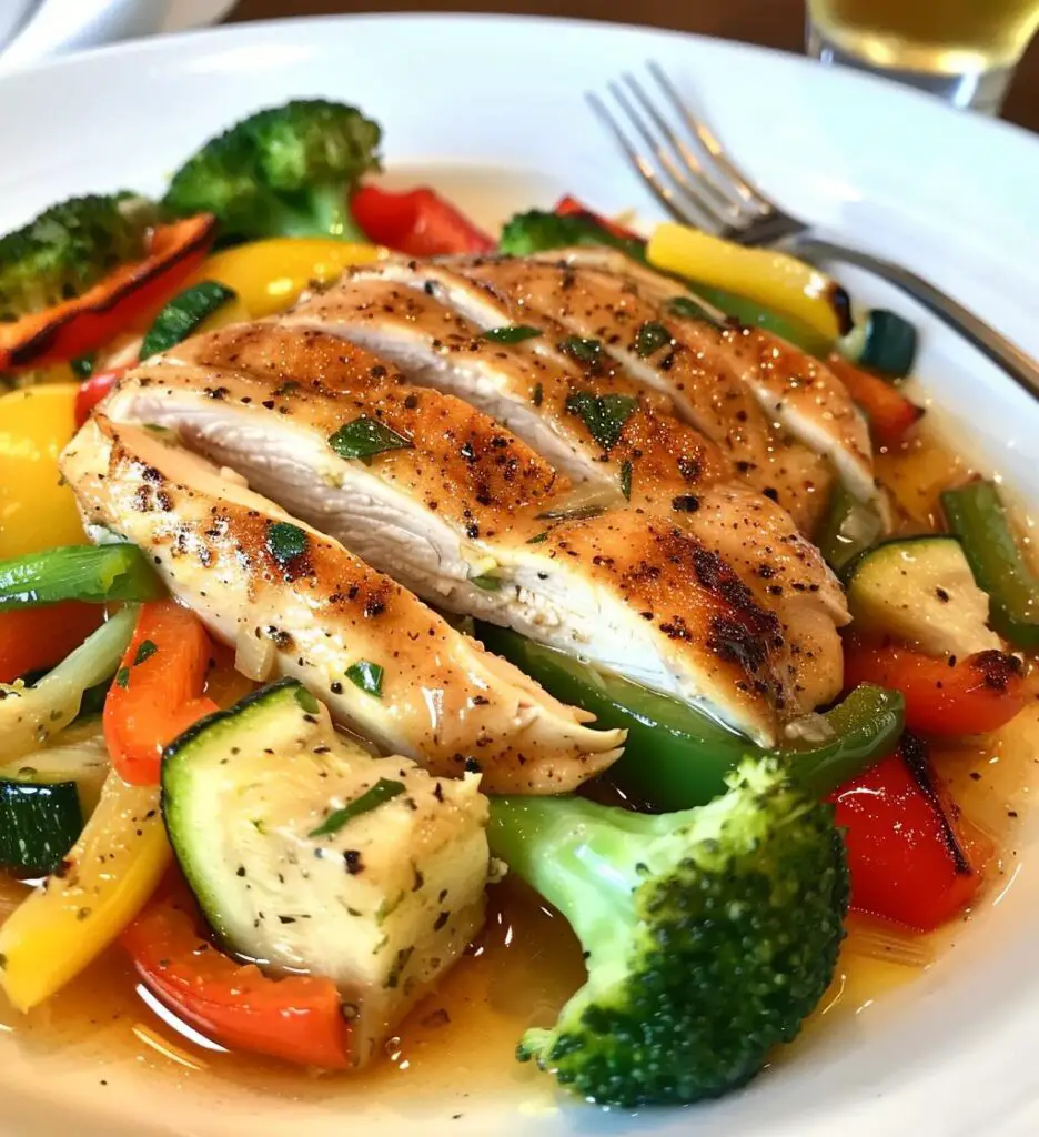 Lemon Garlic Chicken & Veggie Skillet