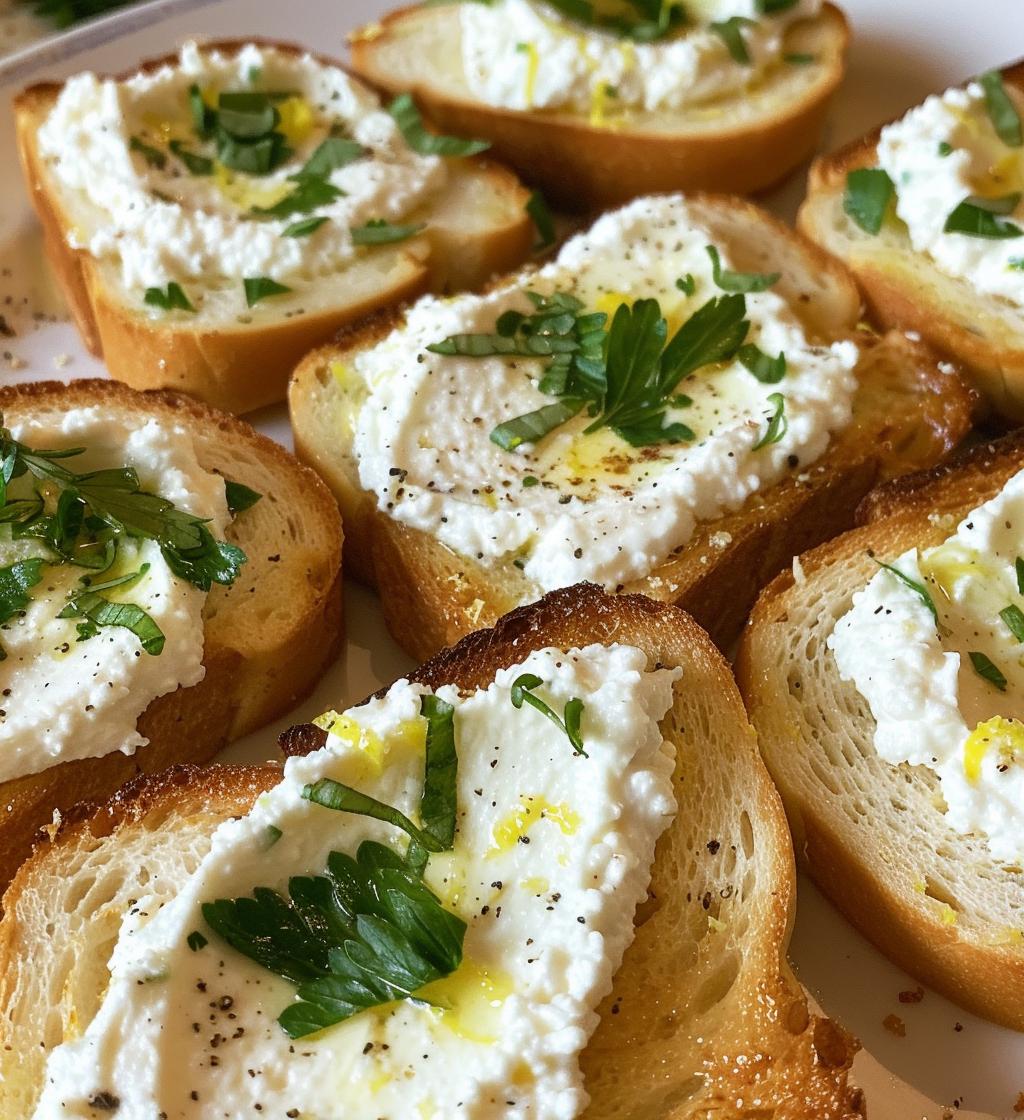Lemon Herb Whipped Ricotta Toasts - detail 1