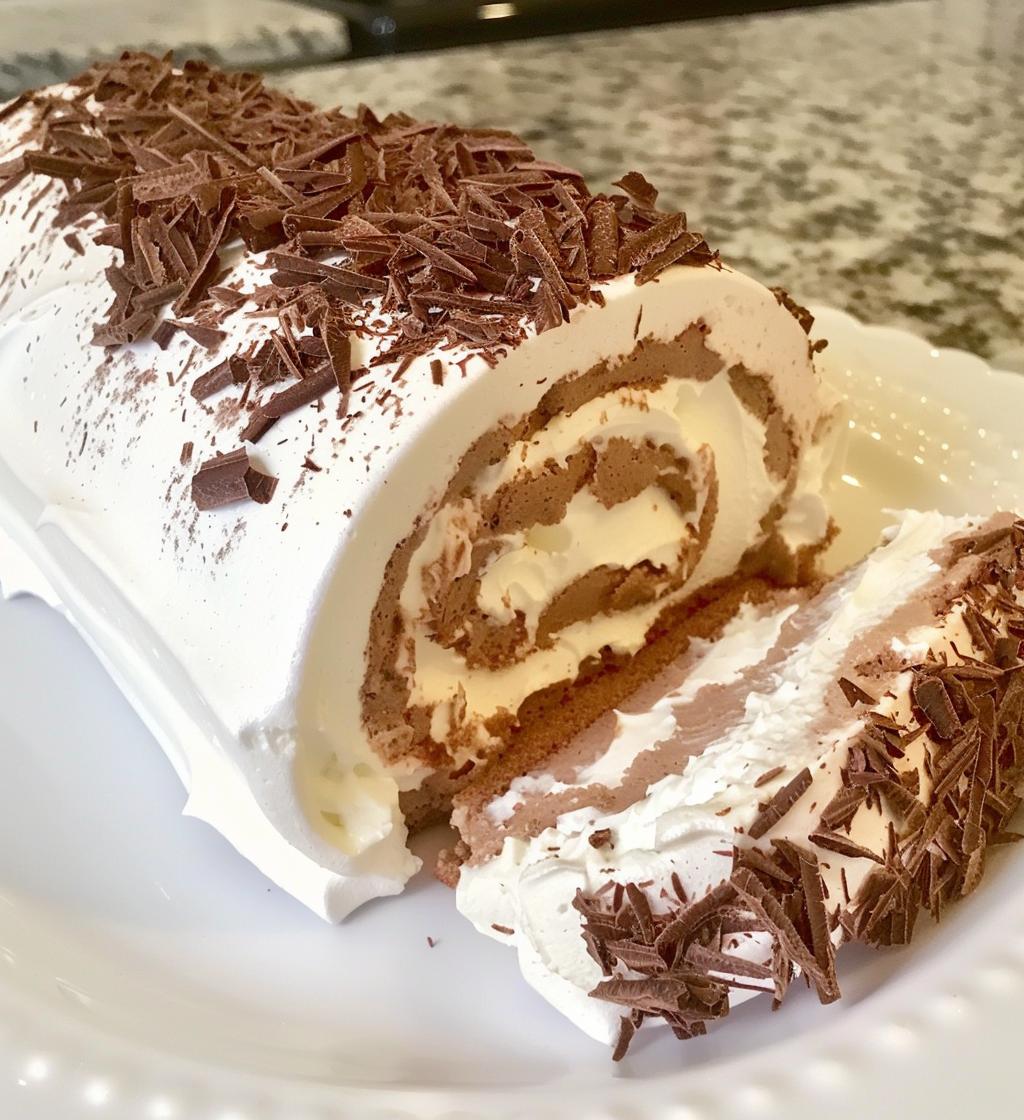 Meringue yule log - detail 1