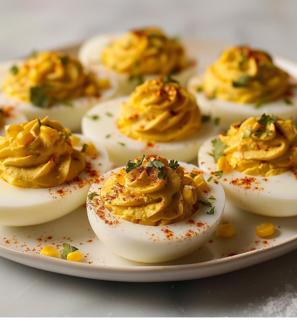 Mexican Street Corn Deviled Eggs