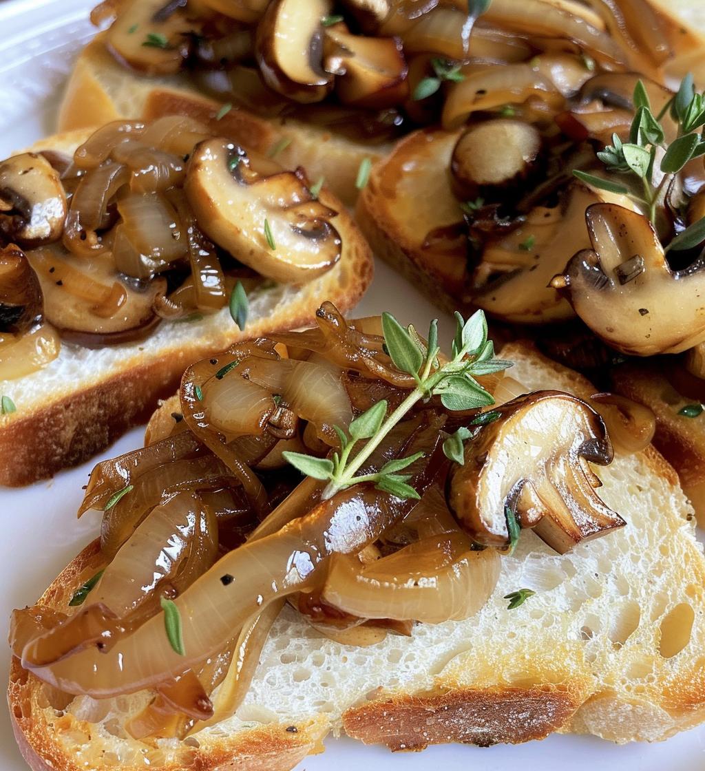 Mushroom & Caramelized Onion Crostini - detail 1