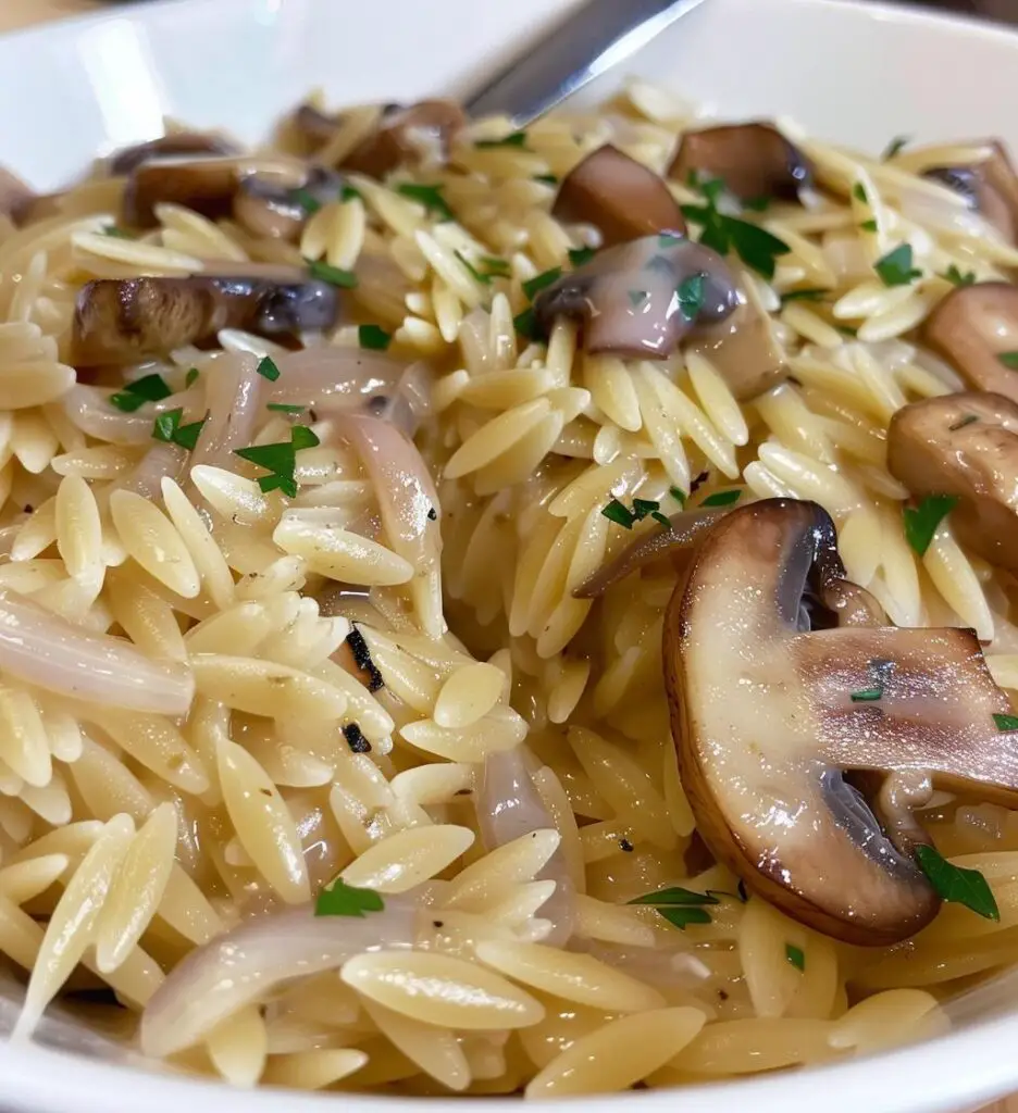 Mushroom Orzo