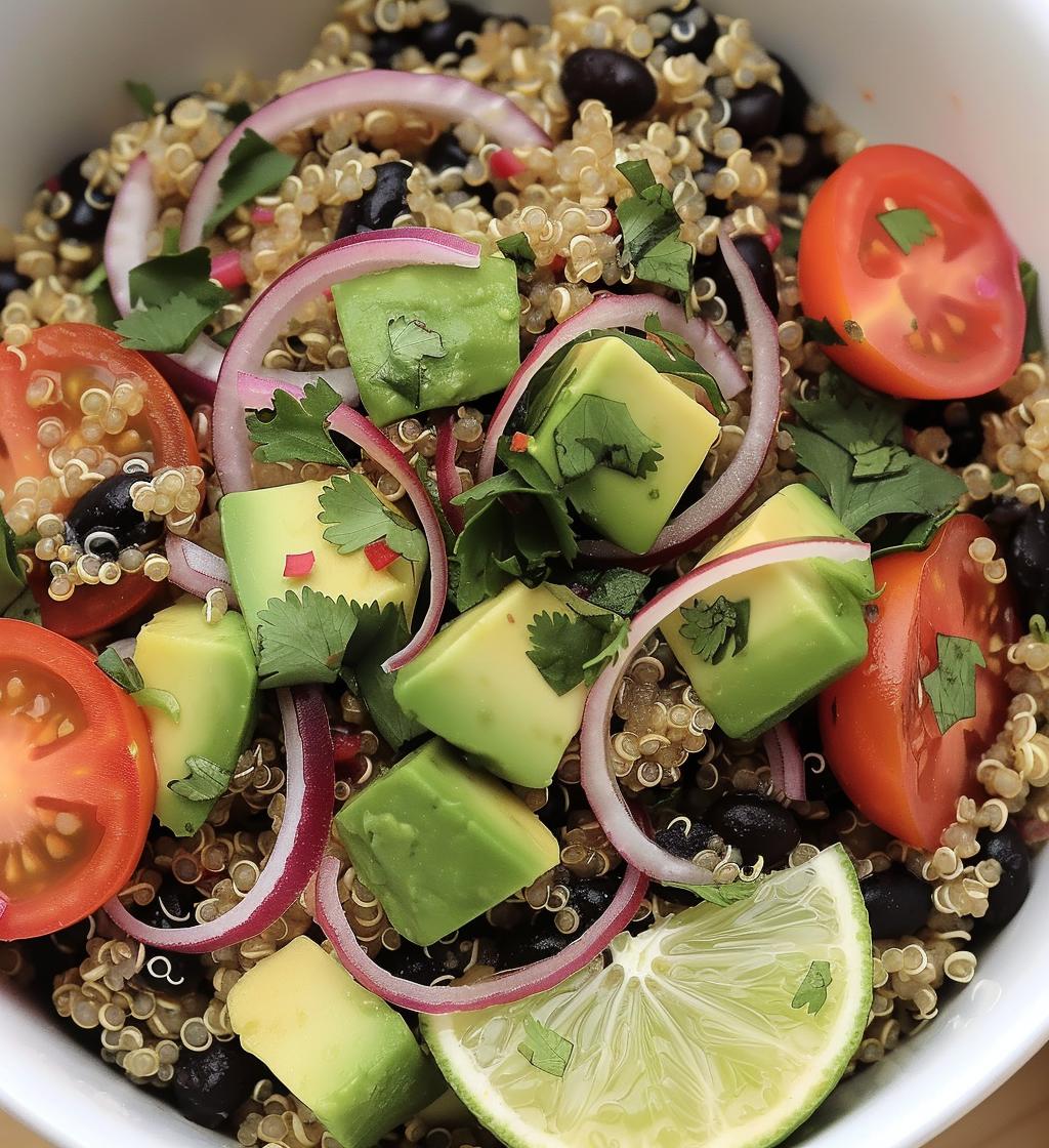 Quinoa, Black Bean & Avocado Bowl - detail 1