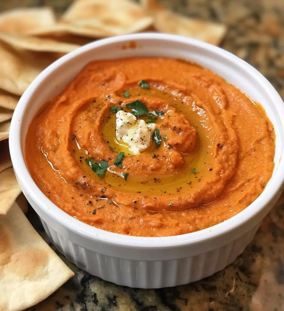 Roasted Red Pepper Whipped Feta
