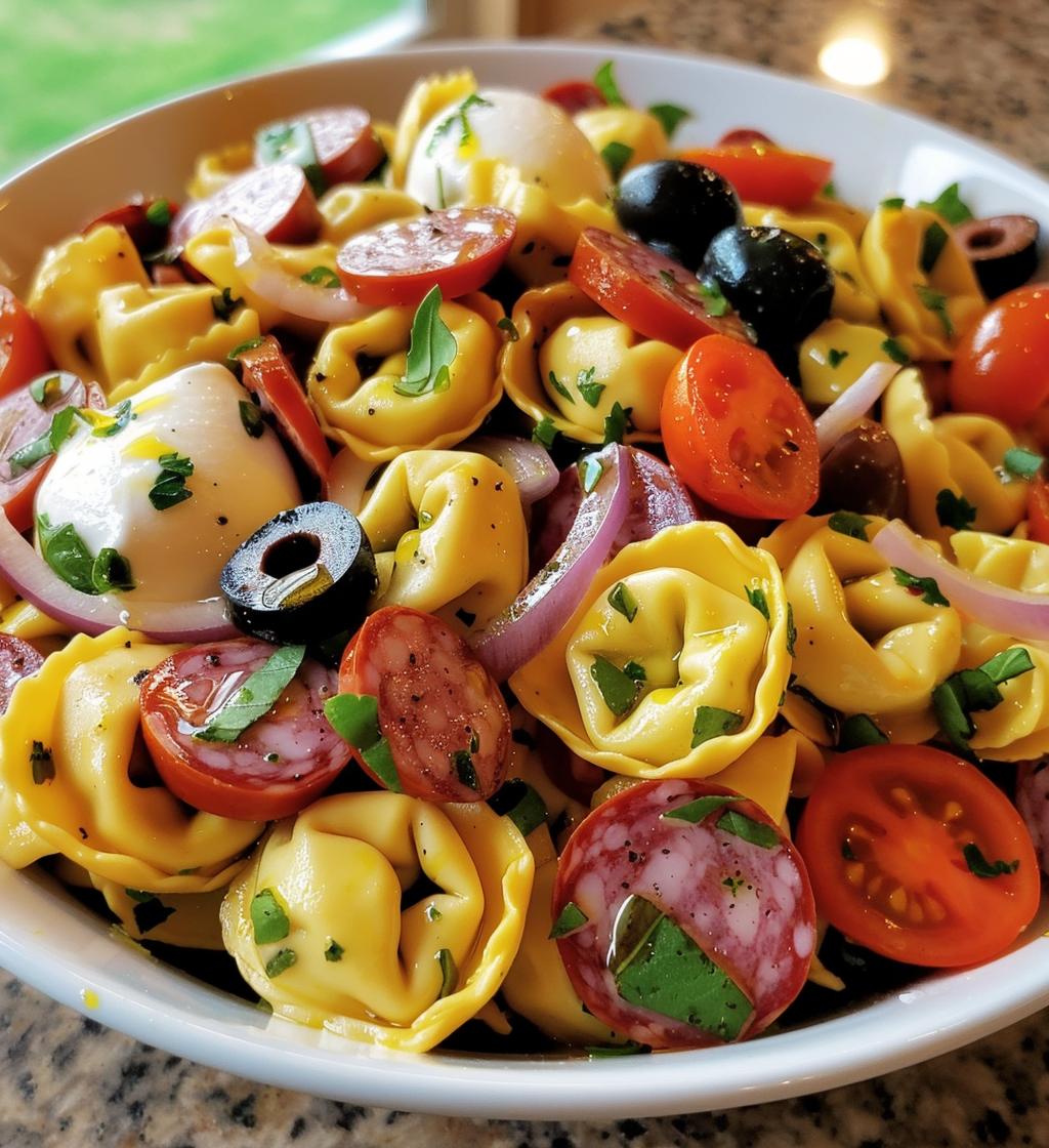 Salami Mozzarella Tortellini Salad - detail 1