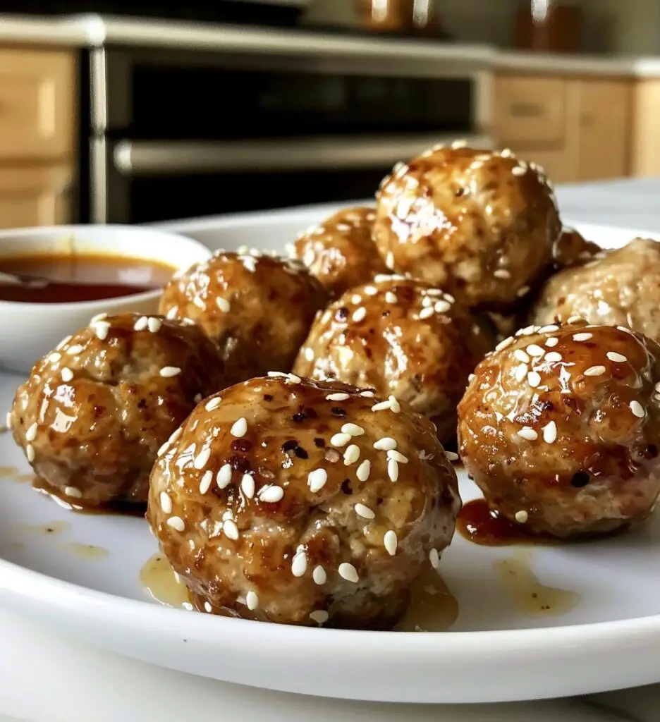 Sesame Ginger Chicken Meatballs