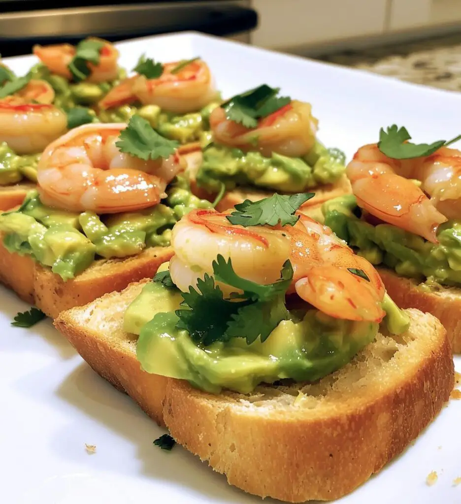 Shrimp Avocado Crostini