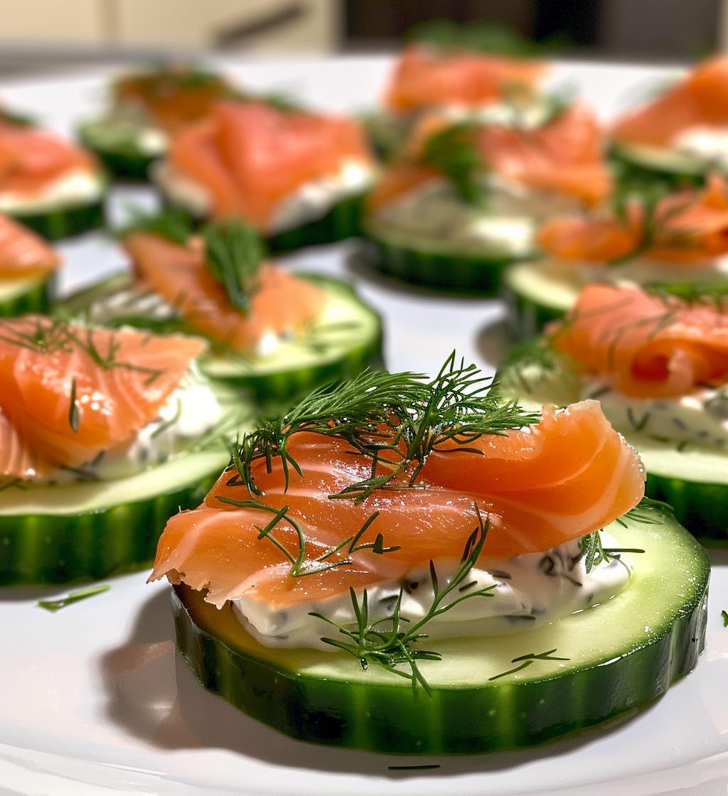 Smoked Salmon Cucumber Bites - detail 1