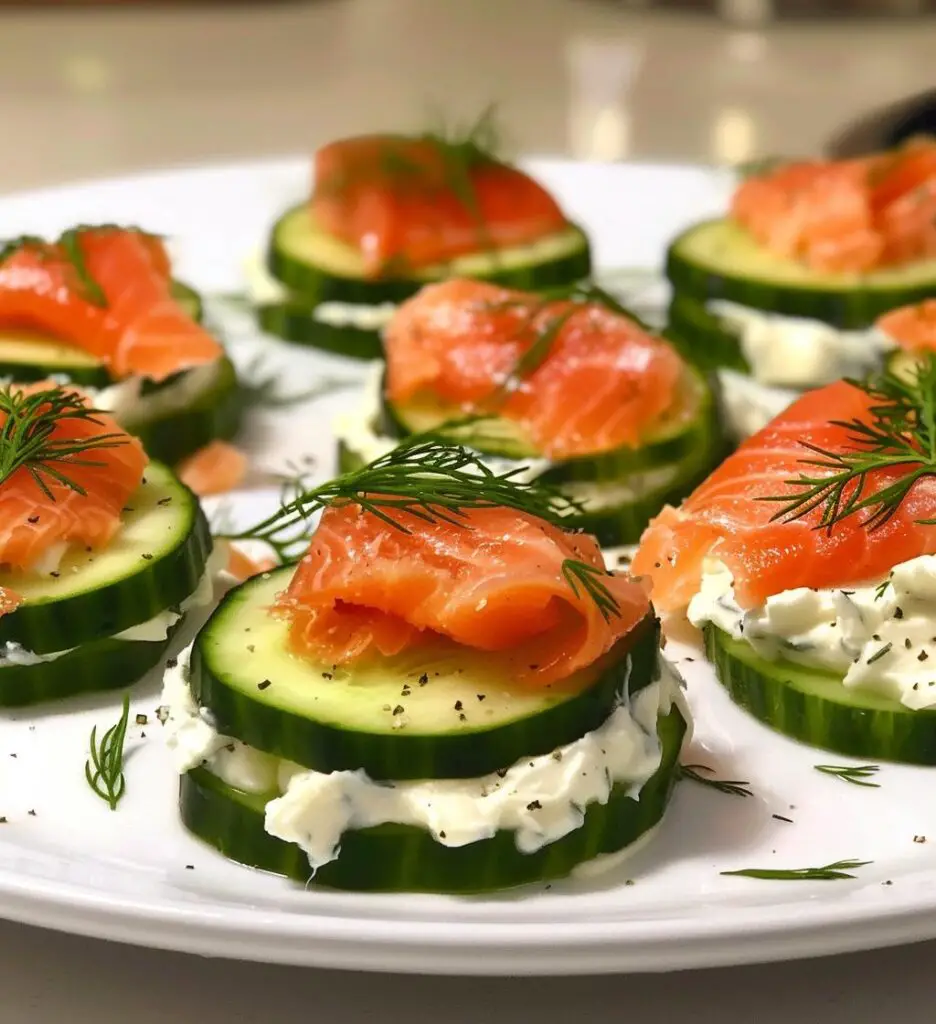 Smoked Salmon Cucumber Bites