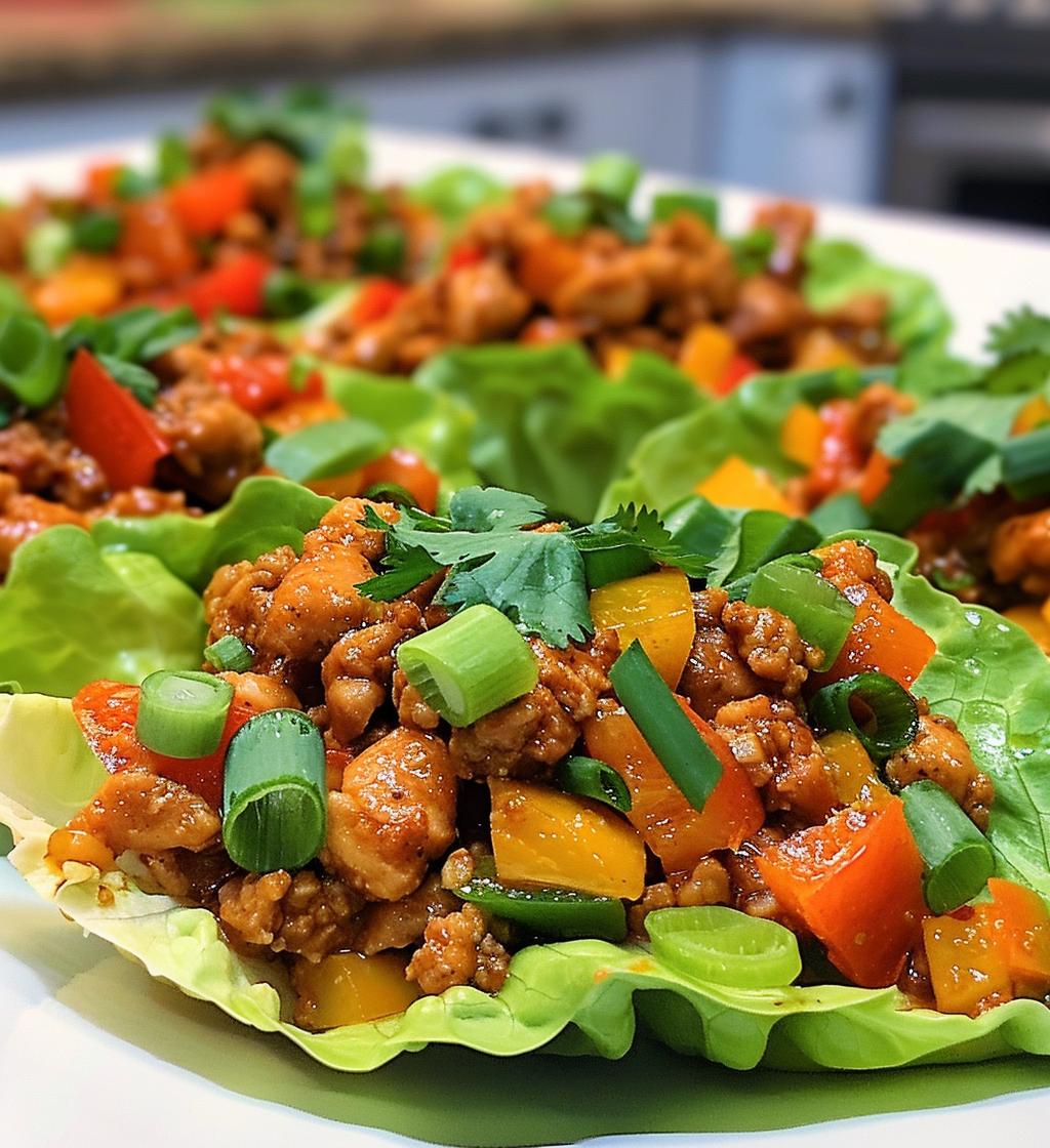 Spicy Chicken Lettuce Cups