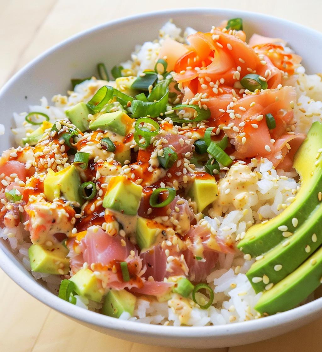 Spicy Tuna Avocado Rice Bowl - detail 1