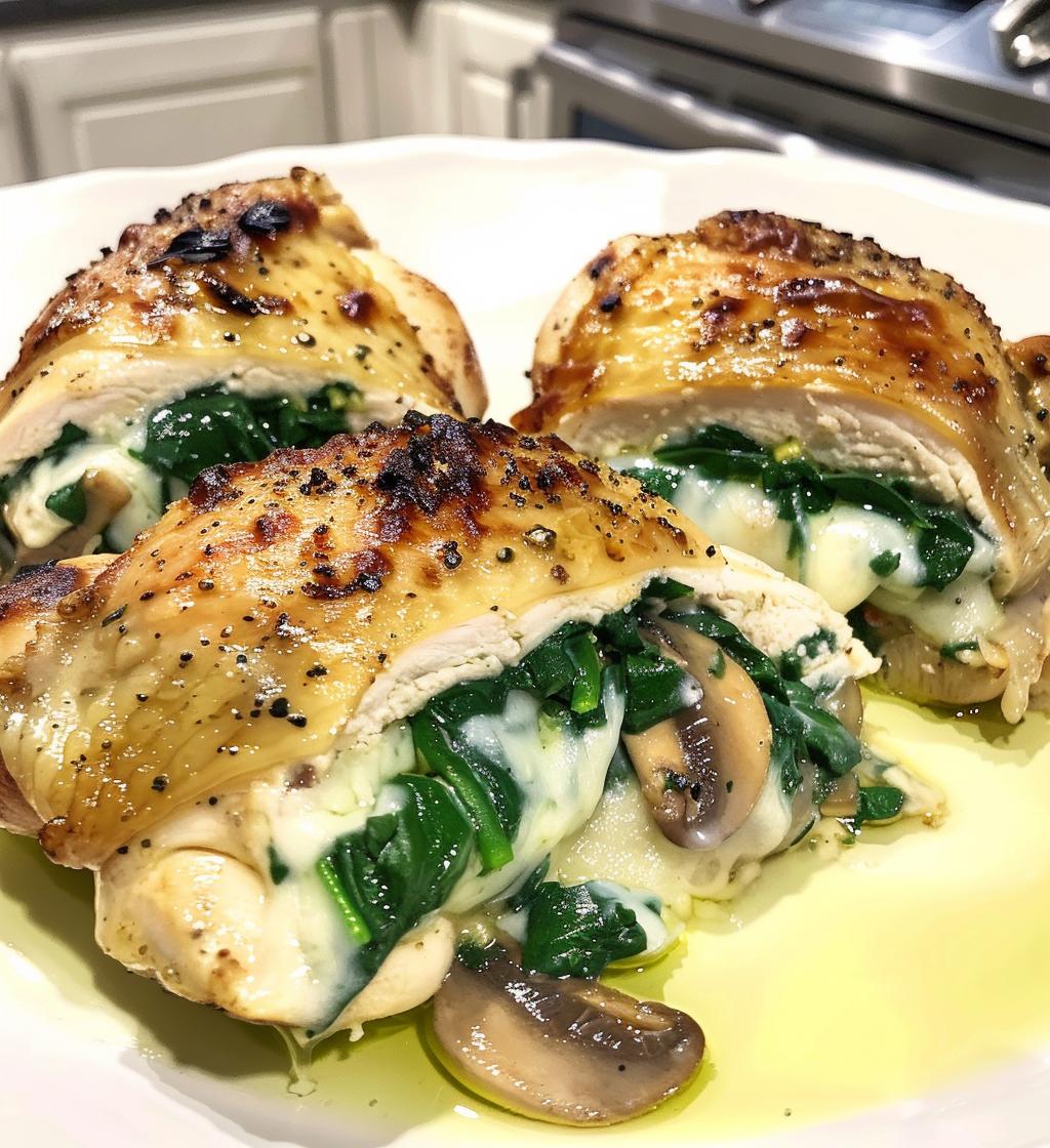 Spinach & Mushroom Stuffed Chicken - detail 1
