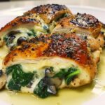 Spinach & Mushroom Stuffed Chicken