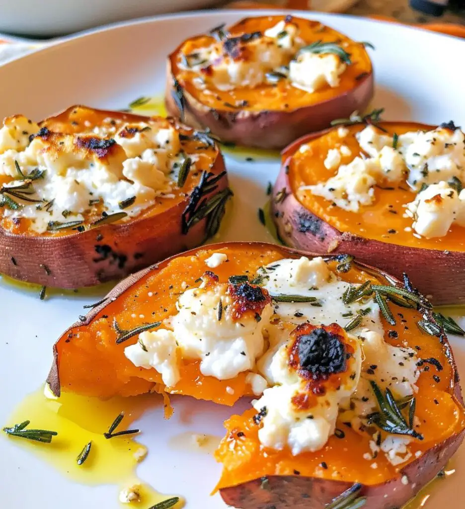 Sweet Potato Rounds with Goat Cheese
