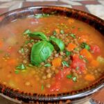 Tomato Basil Lentil Soup
