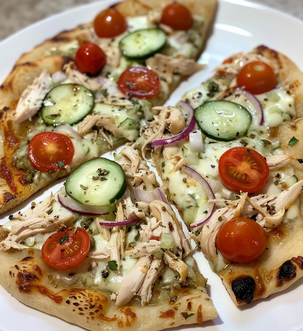 Tzatziki Chicken Naan Pizza - detail 1