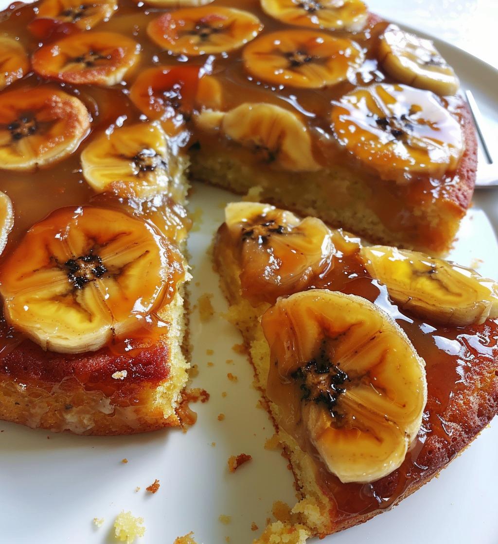 Upside Down Banana Cake - detail 1