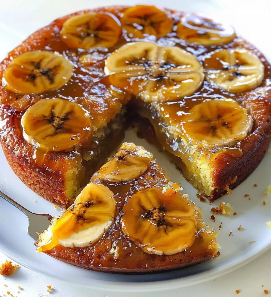 Upside Down Banana Cake