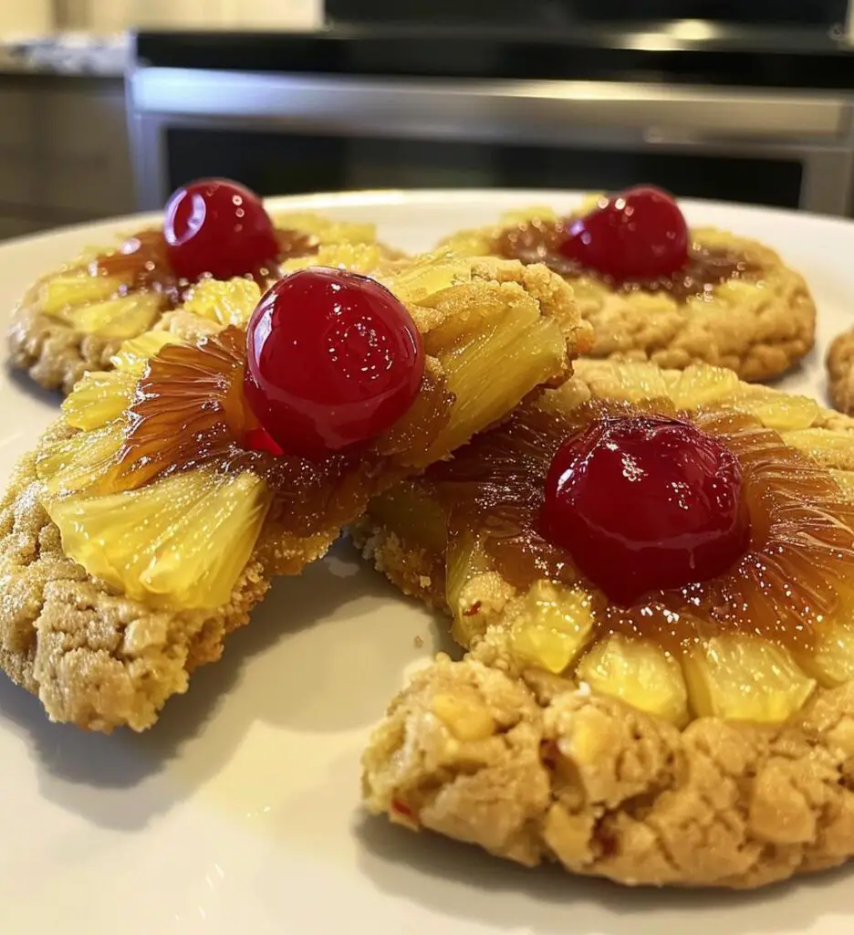 Upside Down Pineapple Cookies