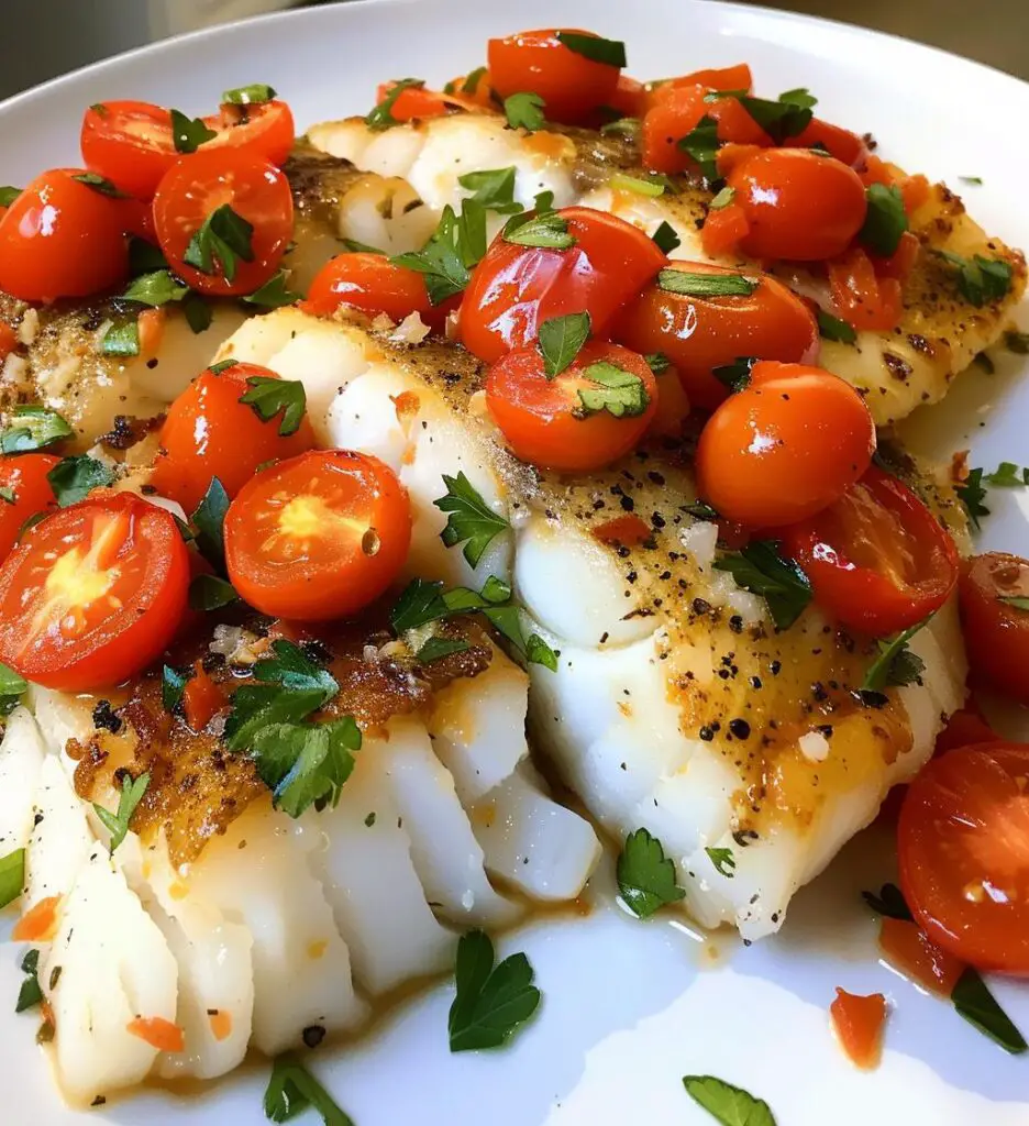 Zesty Baked Cod with Tomatoes