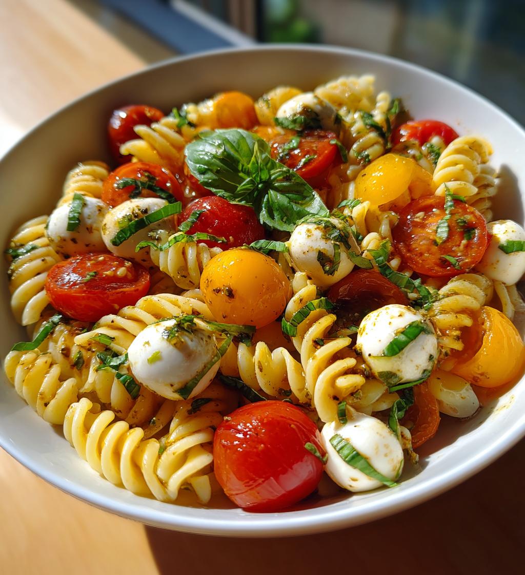 Caprese Pasta Salad - detail 1