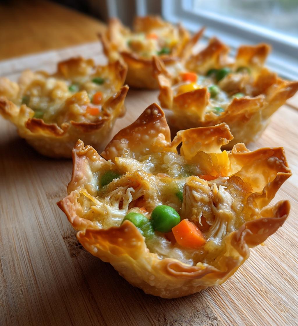 Chicken Wonton Cups