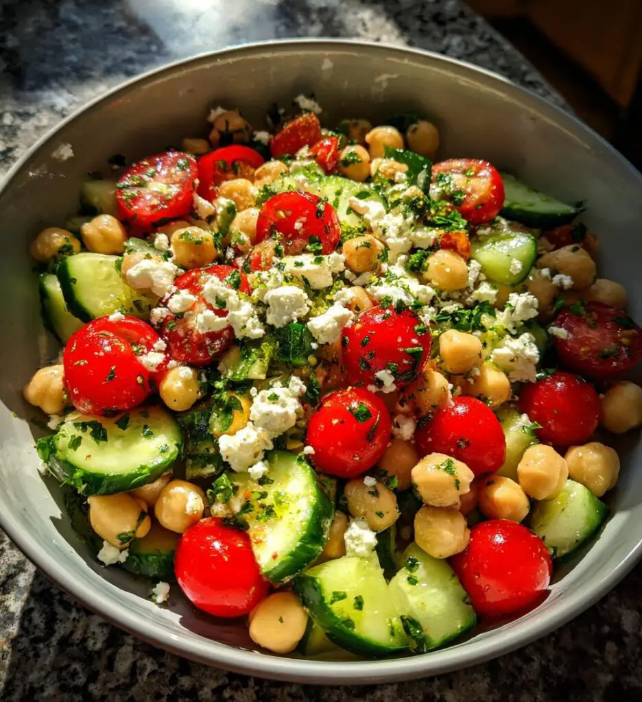 Feta Chickpea Salad