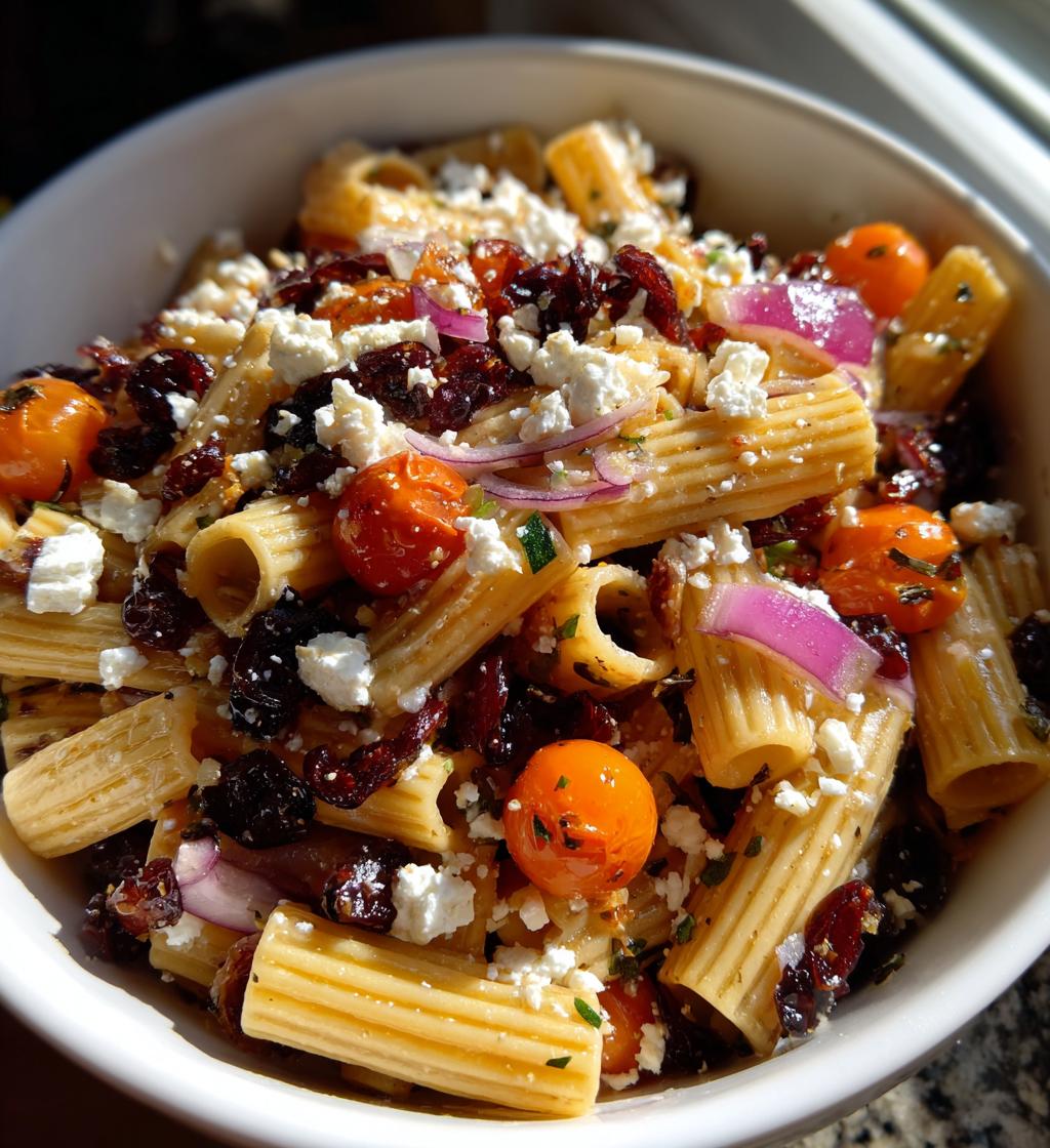 Feta Cranberry Rigatoni Salad - detail 1